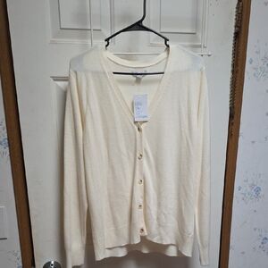 Croft & Barrow Women's Ivory Cardigan Sweater